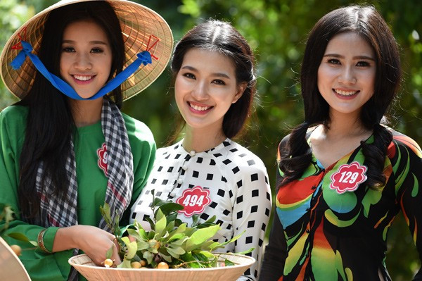 Ngất ngây nhan sắc thí sinh Hoa hậu Việt Nam trong tà áo bà ba 7