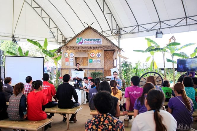 Chuyên gia kinh tế nói chuyện về khởi nghiệp cho nông dân tỉnh Bueang Kan, Thái LanẢnh: Lam Yên