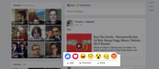 Facebook thử nghiệm 6 biểu tượng cảm xúc thay Dislike 1