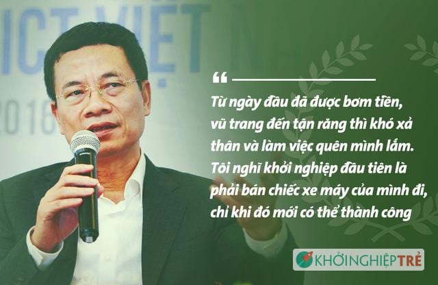 Ông Nguyễn Mạnh Hùng, Tổng giám đốc Tập đoàn Viễn thông Quân đội (Viettel) nêu quan điểm về khởi nghiệp